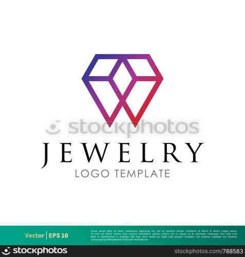 Jewelry, Diamond Icon Vector Logo Template Illustration Design. Vector EPS 10.