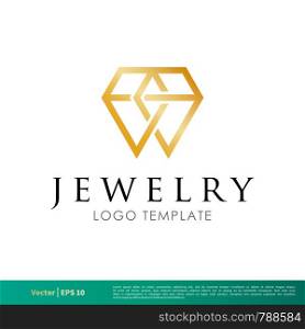 Jewelry, Diamond Icon Vector Logo Template Illustration Design. Vector EPS 10.