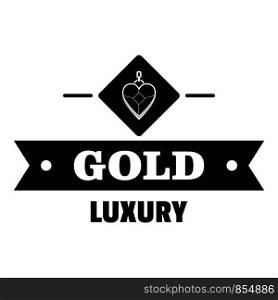 Jewelry gold logo. Simple illustration of jewelry gold vector logo for web. Jewelry gold logo, simple black style