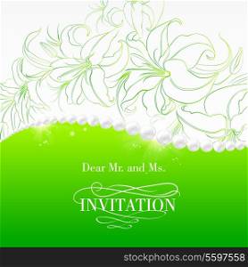 Jewelry invitation card. Vector illustration.