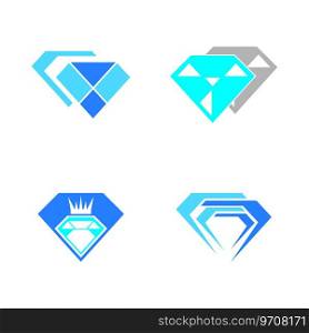 Jewelry Line Art Diamond Logo  Icon and Symbol