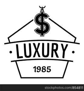 Jewelry luxury logo. Simple illustration of jewelry luxury vector logo for web. Jewelry luxury logo, simple black style
