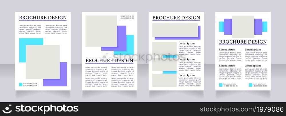 Jewelry market promotional blank brochure layout design. Vertical poster template set with empty copy space for text. Premade corporate reports collection. Editable flyer paper pages. Jewelry market promotional blank brochure layout design
