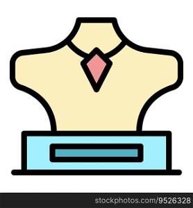 Jewelry museum icon outline vector. People gallery. Culture artwork color flat. Jewelry museum icon vector flat