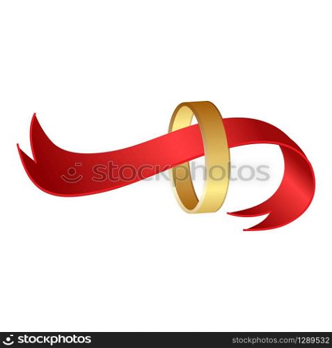 Jewelry ring icon. Cartoon of jewelry ring vector icon for web design isolated on white background. Jewelry ring icon, cartoon style