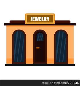Jewelry shop icon. Flat illustration of jewelry shop vector icon for web. Jewelry shop icon, flat style