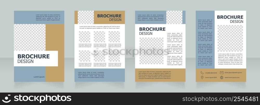 Jewelry store goods catalogue blank brochure design. Template set with copy space for text. Premade corporate reports collection. Editable 4 paper pages. Tahoma, Myriad Pro fonts used. Jewelry store goods catalogue blank brochure design