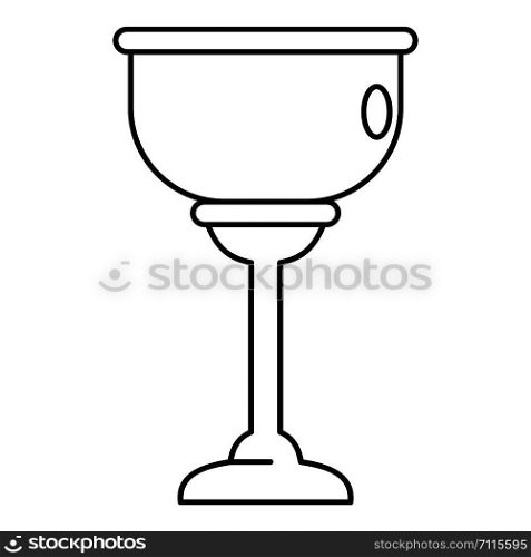 Jewish cup icon. Outline illustration of jewish cup vector icon for web design isolated on white background. Jewish cup icon, outline style