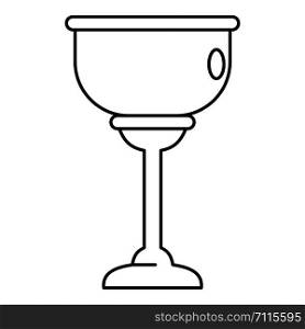 Jewish cup icon. Outline illustration of jewish cup vector icon for web design isolated on white background. Jewish cup icon, outline style