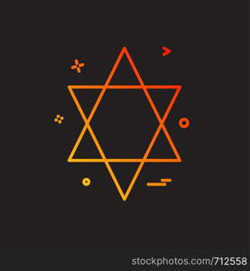 Jewish icon design vector