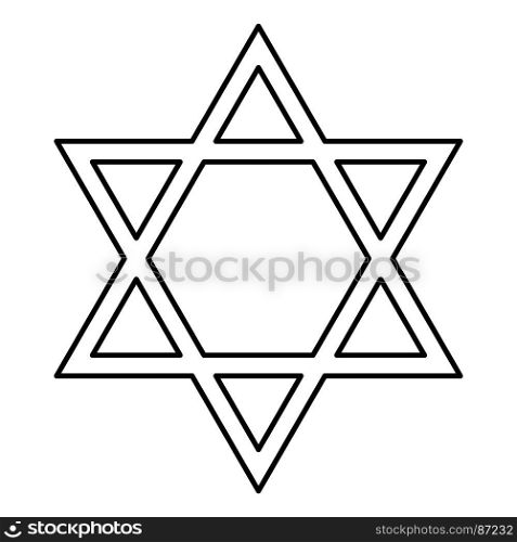 Jewish star of David icon .