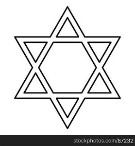 Jewish star of David icon .