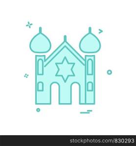 Jewish temple icon design vector