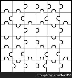 Jigsaw combination pattern. Outline illustration of jigsaw combination vector pattern for web design. Jigsaw combination pattern, outline style