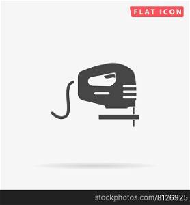 Jigsaw flat vector icon. Hand drawn style design illustrations.. Jigsaw flat vector icon