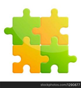 Jigsaw icon. Cartoon of jigsaw vector icon for web design isolated on white background. Jigsaw icon, cartoon style