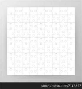 Jigsaw puzzle blank template or cutting guidelines. Vector illustration. Jigsaw puzzle blank template or cutting guidelines. Vector illustration.