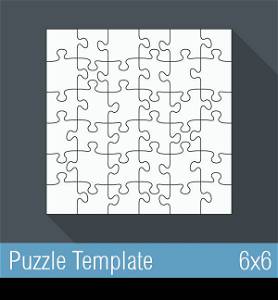 Jigsaw Puzzle Template 36 Pieces
