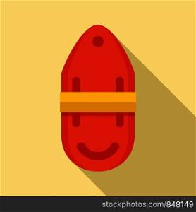 Jim buoy rescue can icon. Flat illustration of jim buoy rescue can vector icon for web design. Jim buoy rescue can icon, flat style