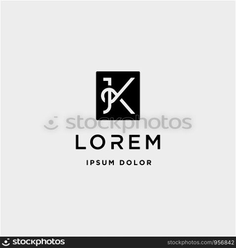JK K Letter Linked Luxury Premium Logo Vector. JK K Letter Linked Luxury Premium Logo
