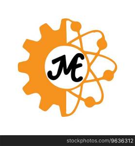 Jme logo design with image Royalty Free Vector Image
