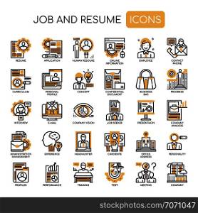 Job and Resume , Thin Line and Pixel Perfect Icons