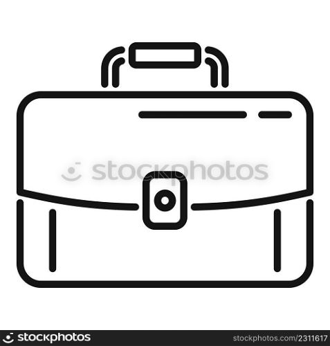 Job briefcase icon outline vector. Work bag. Office suit. Job briefcase icon outline vector. Work bag