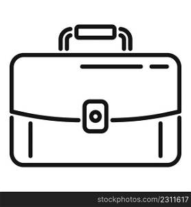 Job briefcase icon outline vector. Work bag. Office suit. Job briefcase icon outline vector. Work bag