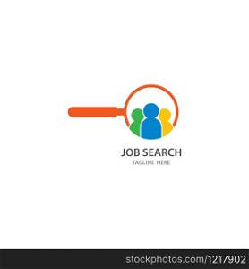 Job finder logo vector template