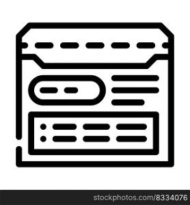 job folder line icon vector. job folder sign. isolated contour symbol black illustration. job folder line icon vector illustration