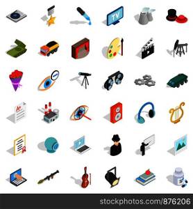 Job icons set. Isometric style of 36 job vector icons for web isolated on white background. Job icons set, isometric style