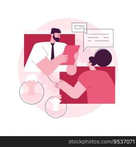 Job interview abstract concept vector illustration. Employment process, choosing a candidate, prepare for interview, answer questions, job applicant, recruiter, hiring manager abstract metaphor.. Job interview abstract concept vector illustration.