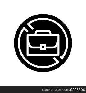 job lost poverty problem glyph icon vector. job lost poverty problem sign. isolated contour symbol black illustration. job lost poverty problem glyph icon vector illustration