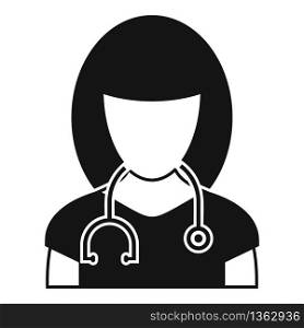Job nurse icon. Simple illustration of job nurse vector icon for web design isolated on white background. Job nurse icon, simple style