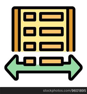 Job report icon outline vector. Document form. Paper st&color flat. Job report icon vector flat