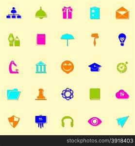 Job resume neon icons with shadow, stock vector