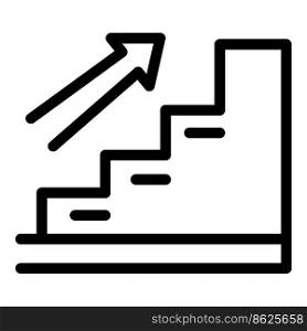 Job stairs career icon outline vector. Team post. Vacant chair. Job stairs career icon outline vector. Team post