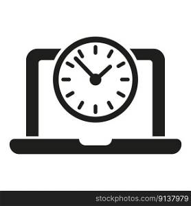 Job time icon simple vector. Office work. Service late. Job time icon simple vector. Office work