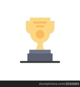 Job, Worker, Award, Cup Flat Color Icon. Vector icon banner Template