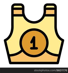 Jockey number cloth icon outline vector. Race horse. Sport derby color flat. Jockey number cloth icon vector flat