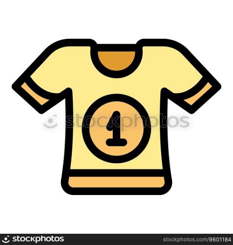Jockey tshirt icon outline vector. Horse race. Derby track color flat. Jockey tshirt icon vector flat