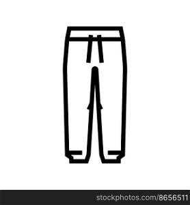 joggers pants clothes line icon vector. joggers pants clothes sign. isolated contour symbol black illustration. joggers pants clothes line icon vector illustration