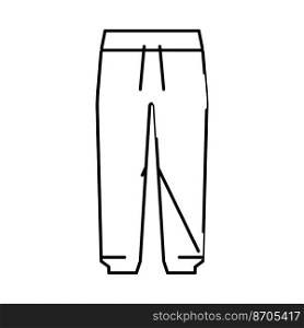 joggers pants clothes line icon vector. joggers pants clothes sign. isolated contour symbol black illustration. joggers pants clothes line icon vector illustration