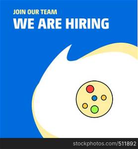 Join Our Team. Busienss Company Bacteria plate We Are Hiring Poster Callout Design. Vector background