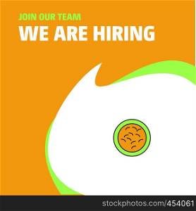 Join Our Team. Busienss Company Bacteria We Are Hiring Poster Callout Design. Vector background