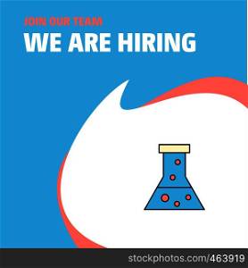 Join Our Team. Busienss Company Beaker We Are Hiring Poster Callout Design. Vector background
