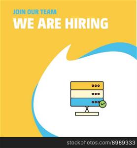 Join Our Team. Busienss Company Board We Are Hiring Poster Callout Design. Vector background