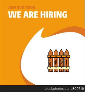 Join Our Team. Busienss Company Boundary We Are Hiring Poster Callout Design. Vector background