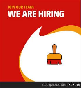 Join Our Team. Busienss Company Brush We Are Hiring Poster Callout Design. Vector background