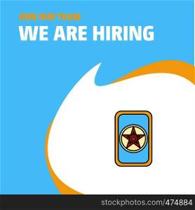 Join Our Team. Busienss Company Card game We Are Hiring Poster Callout Design. Vector background